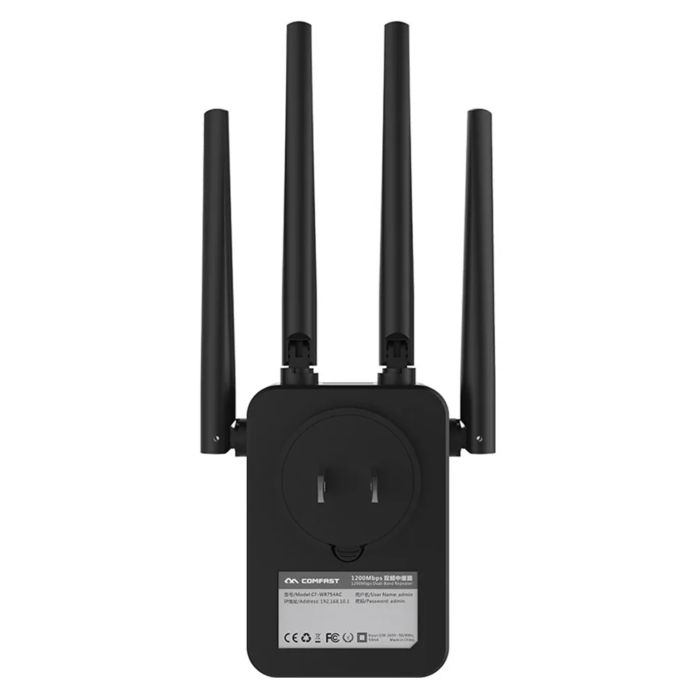 WR754AC wifi расширитель диапазона офисный портативный стабильный беспроводной повторитель сигнала Усилитель 1200 м интернет Двухдиапазонная Домашняя сеть