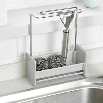 

Detachable Kitchen Storage Rack Cleaning Balls Holder Sponge Drying Rack Multifunctional Kitchen Towel Stand Soap Holder