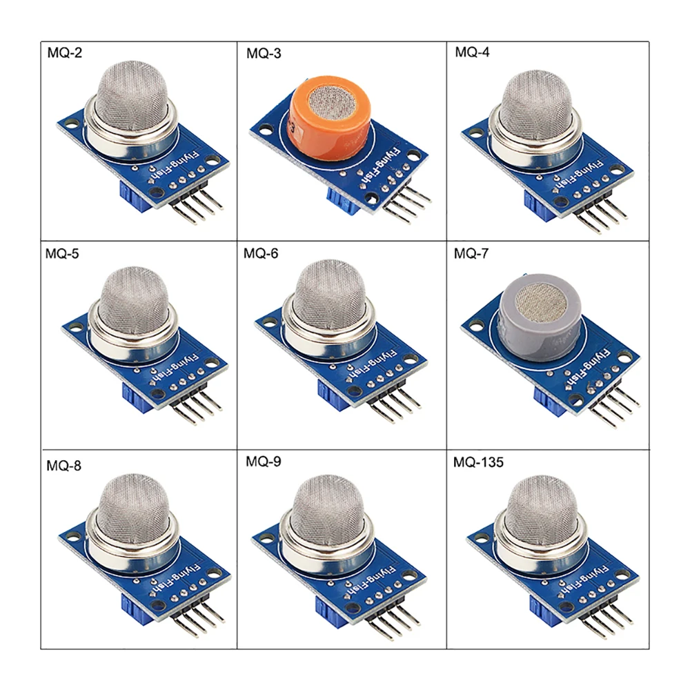 RELKA R321 9 in 1 Gas Sensor MQ-2 MQ-3 MQ-4 MQ-5 MQ-6 MQ-7 MQ-8 MQ-9 MQ-135 Sensors Kit Module for Raspberry Pi Senor Kits | Компьютеры и