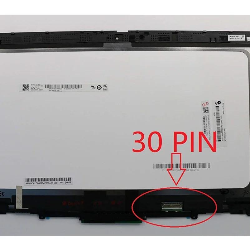 Для lenovo ThinkPad X1 Yoga 3rd Gen Fru 01YT242 01YT243 светодиодный дисплей дигитайзер плата в сборе с ободком FHD 14"