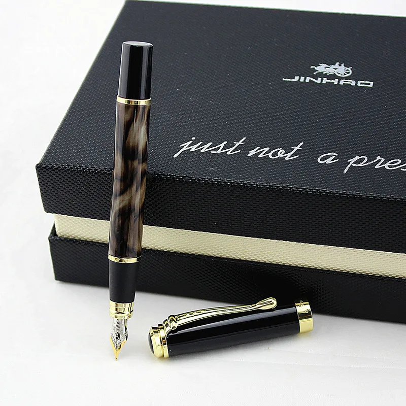 Высокое качество Jinhao 500 авторучка чернильная ручка Роскошные Канцтовары Vulpen Pluma полностью металлический золотой зажим Caneta tinteiro