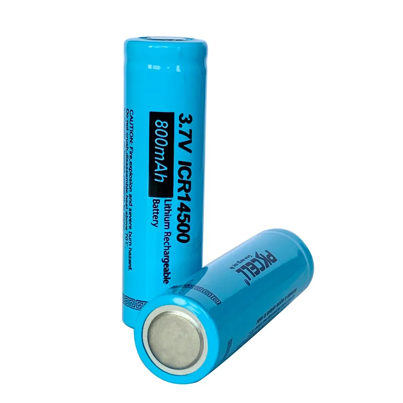 4 шт. PKCELL AA Li-Ion recharegable батарея ICR14500 750mah 3,7 v AA Размер литиевых батарей для Светодиодный светильник-вспышка для велосипедной фары