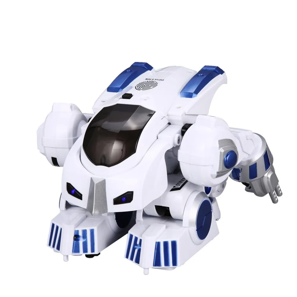 K4 Intelligent Fingerprint Deformation Police RC Robot Walking Dancing Saying Sliding Kid Remote Control Toy Gift