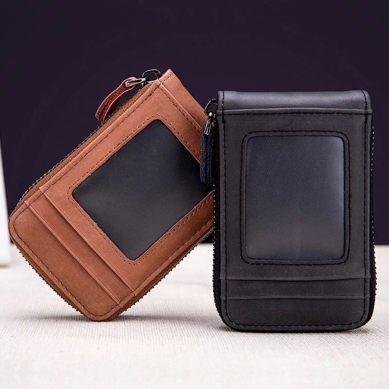 

Genuine Leather Credit Card Holders Organ Female Card Case ID Holder RFID Wallet Women Business Cardholder Organizer Coin Purse