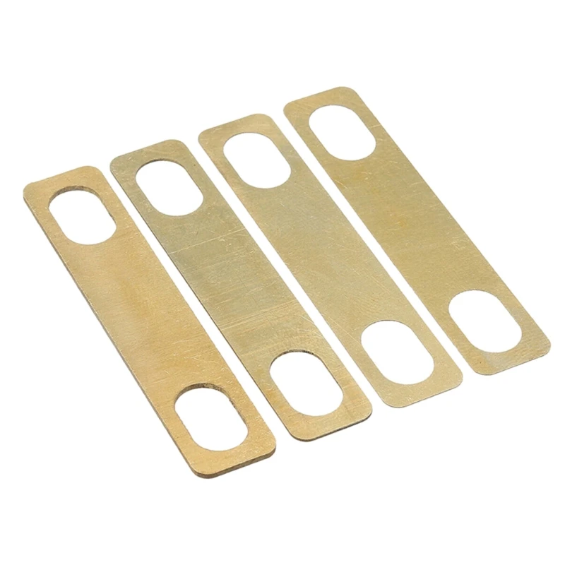 85AB 4 Pieces Guitar Neck Shims 0.2mm 0.5mm 1mm Thickness Brass Shims for Electric Guitar Bass