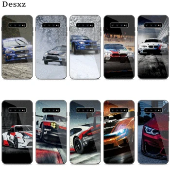 

Glass Phone Case For Samsung S7 Edge S8 S9 S10 Plus A51 A71 S20 Plus Ultta A60 A70 Cover Car Race