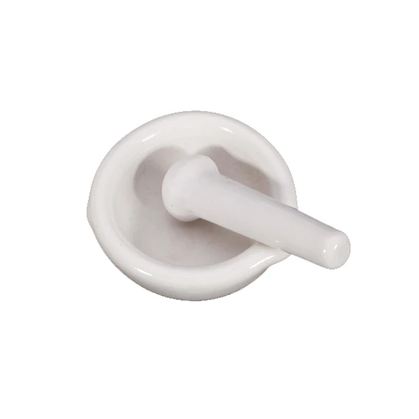 Porcelain Mortar And Pestle Set For Pill Crusher, Spice Grinder, Herb Bowl, Pesto Powder - White