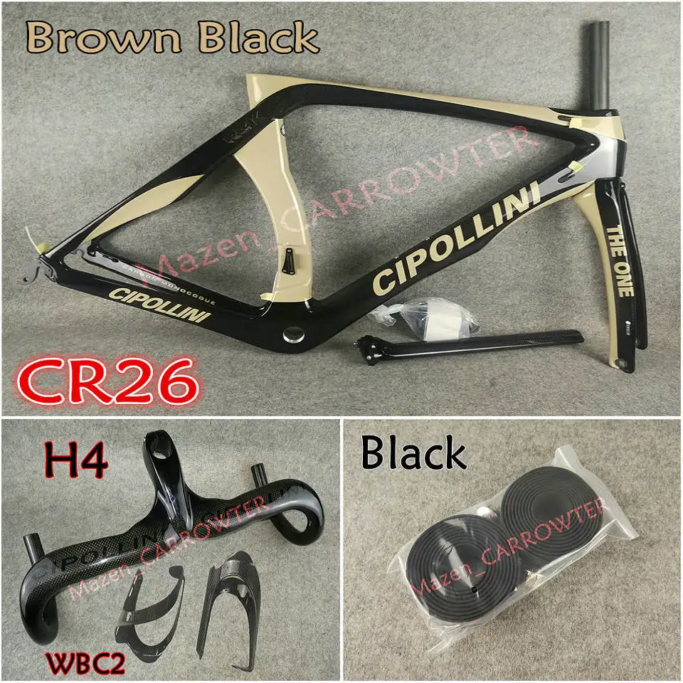 Package 4 Коричневый, черный труба из углеродистого волокна 3K глянцевый MCipollini RB1K одной карбоновые рамы руль седло клетки бутылки 50 мм углеродного глушитель выхлопной трубы комплект колес Novatec A271 концентраторы - Цвет: Package 4