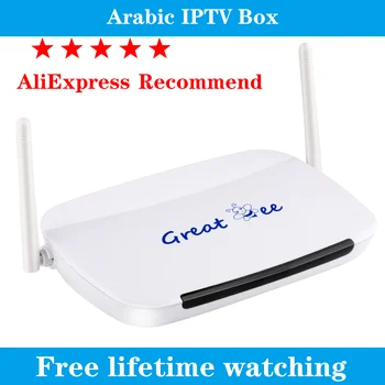 

2020 the best Great Bee Arabic IPTV box android 4.4 wifi with free subscription free shipping