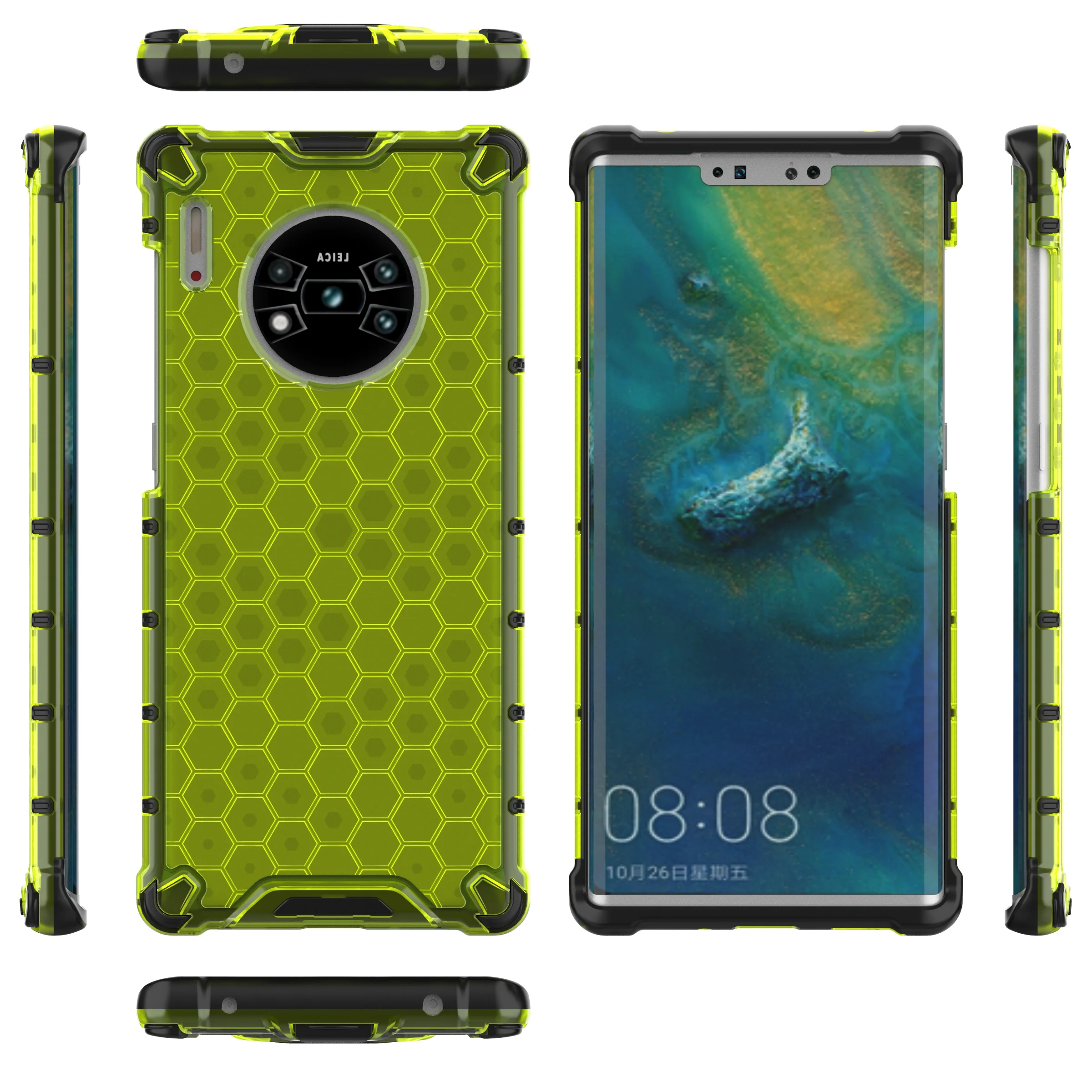 Противоударный защитный чехол для huawei mate 30 30Pro, чехол с Сотами, прочный прозрачный чехол для huawei P30 P30Pro, Гибридный Силиконовый чехол