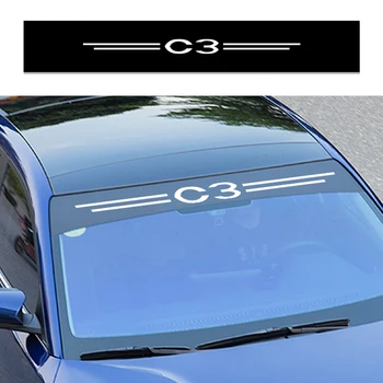 

Front Rear Windshield Car Stickers For Citroen C3 Auto Vinyl Film Sport Decoration Decals Reflective DIY Car Tuning Accessories