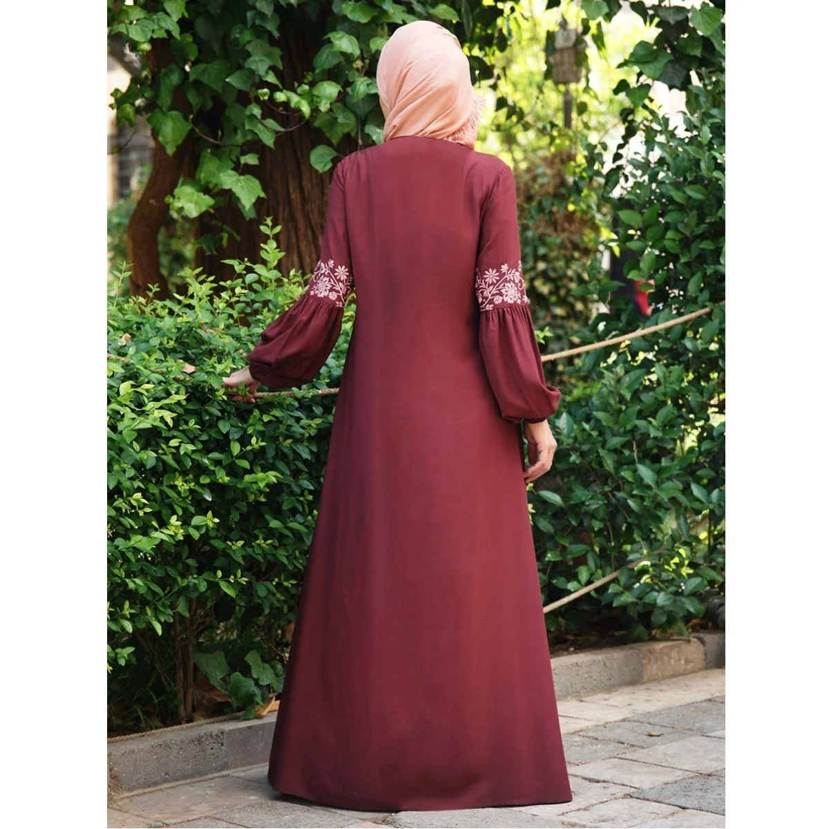 Размера плюс S-5XL Дубай мусульманский абайя Для женщин макси длинное платье модные кафтан Для женщин Рамадана молитвы Исламская Костюмы халаты