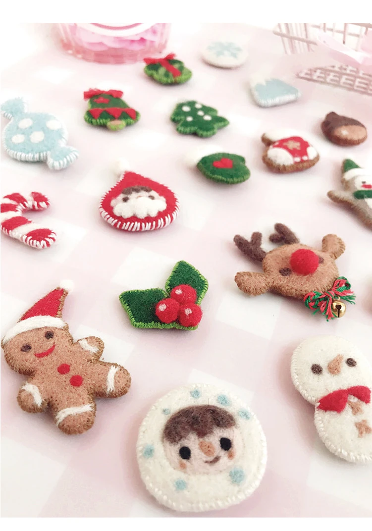 Круг войлочный Материал пакет изделия «сделай сам» ручной работы Пингвин Рождественская брошь натуральный мягкий не выцветает Простой Интересный