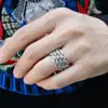 Anillos de dedos de mujer con flor de plata tailandesa, joyería 100% Plata de Ley 925, anillo abierto, regalo que nunca se decolora, novedad ► Foto 2/6