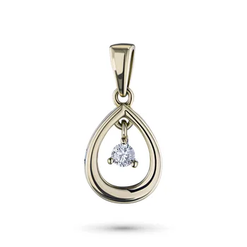 

Pendant in yellow gold with a diamond