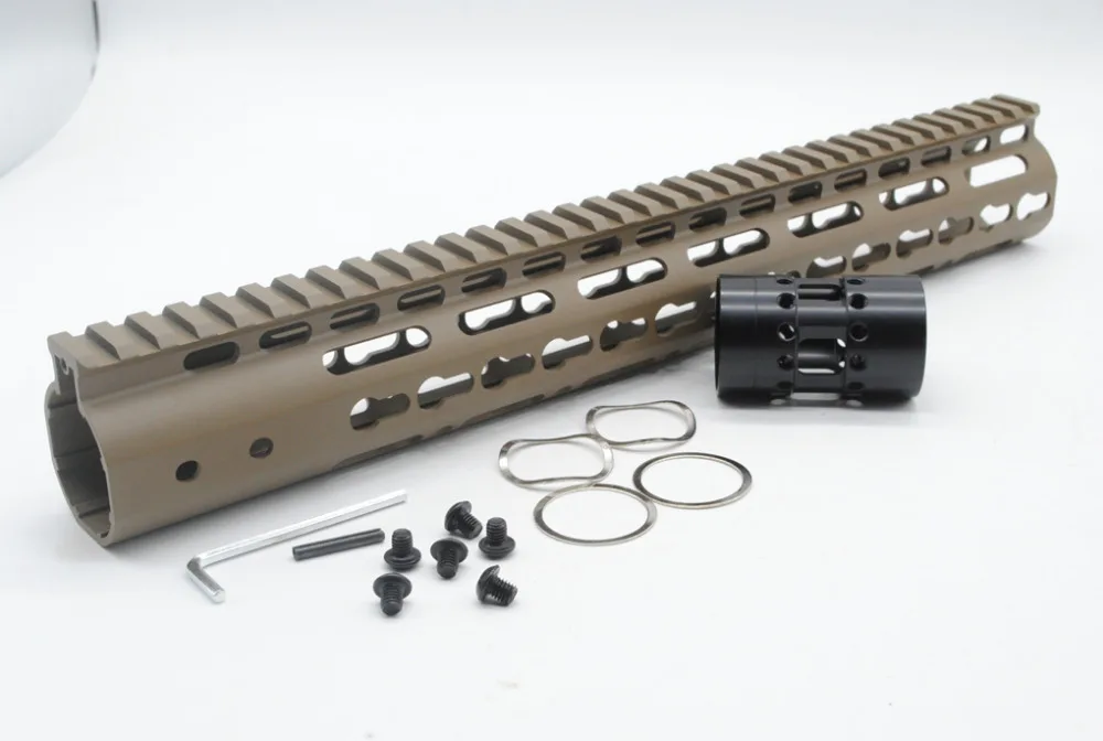 Черный/красный/загар/серый цвет 13 5 ''Keymod Handguard Rail Free Float Mount System Ultralight Style Fit .223/5.56