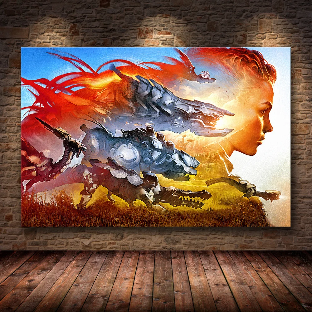 

Horizon Zero Dawn Game Posters Multi Pictures Canvas Wall Artwork Home Decor Paintings for Teen's Kids Living Room Decoration