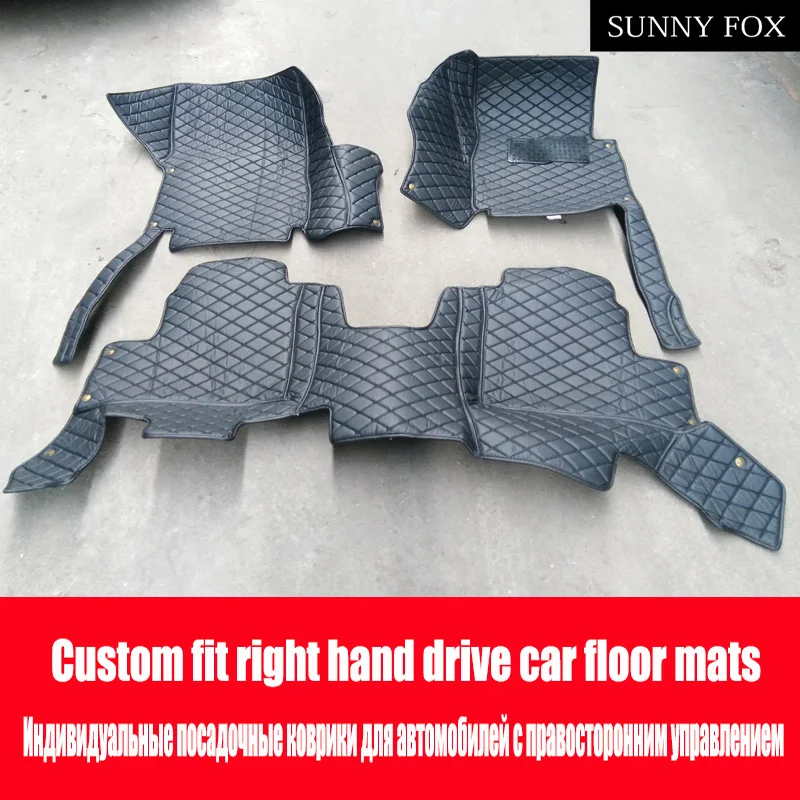 

SUNNY FOX Right hand drive/RHD car car floor mats for Porsche SUV 911 Cayman Macan Panamera 6D car styling heavy duty carpet flo