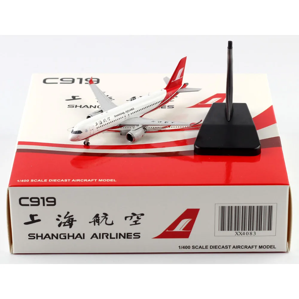 

1:400 Alloy Collectible Plane Gift JC Wings XX4083 Shanghai Airlines COMAC C919 Diecast Aircraft JET Model With Stand