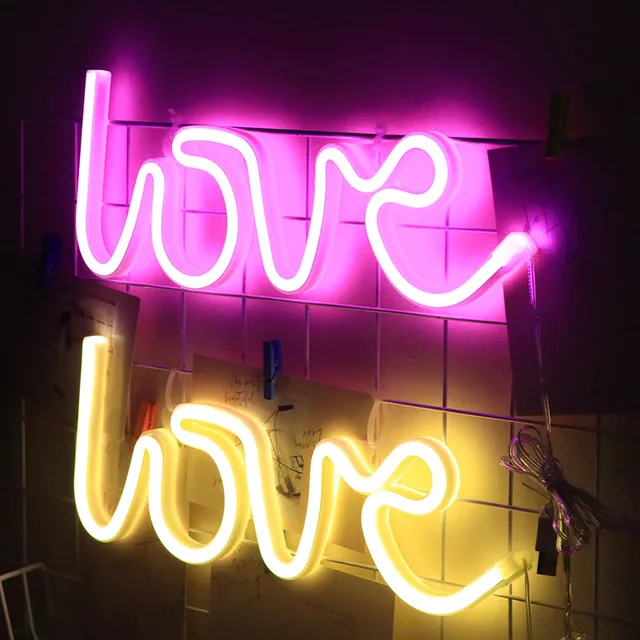 72 Styles LED Neon Light Hello Wall Art Sign Bedroom Decoration Rainbow Hanging Night Lamp Home Party Holiday Decor Xmas Gift 6
