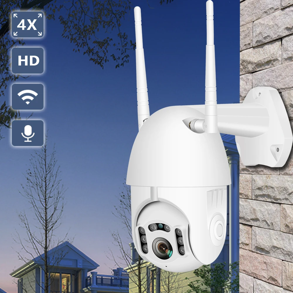 

BESDER H.265 1080P Wifi Outdoor Waterproof PTZ Camera Speed Dome ONVIF Wireless Camera Two Way Audio Home Surveillance IP Camera