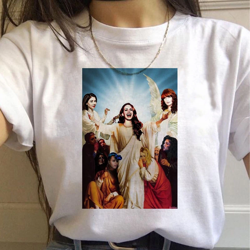 Lana Del Rey Harajuku Ullzang Футболка женская Забавный принт футболка для фанатов 90s графическая Эстетическая футболка корейский стиль женские футболки - Цвет: 869