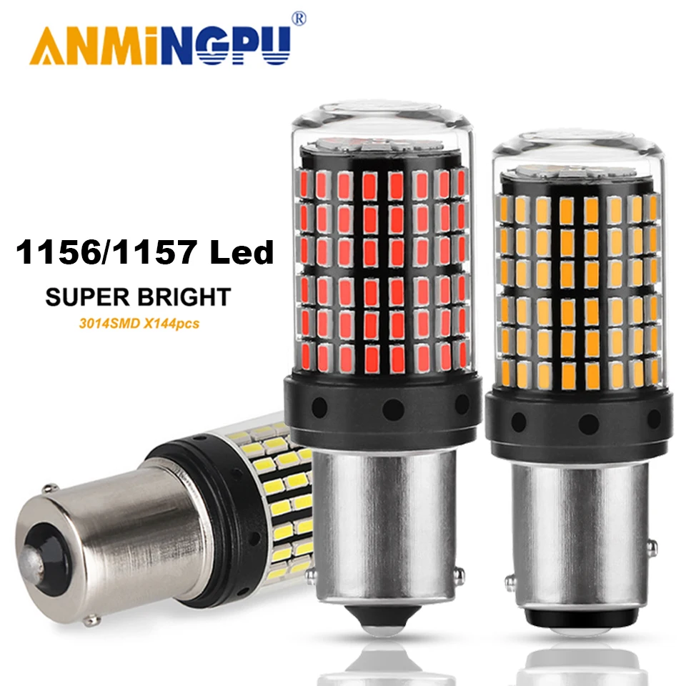 

ANMINGPU 1X Signal Lamp 1156 BA15S P21W Led BAU15S PY21W Lamp 3014SMD 1157 BAY15D LED P21 5W Turn Signal Lights Backup Light 12V