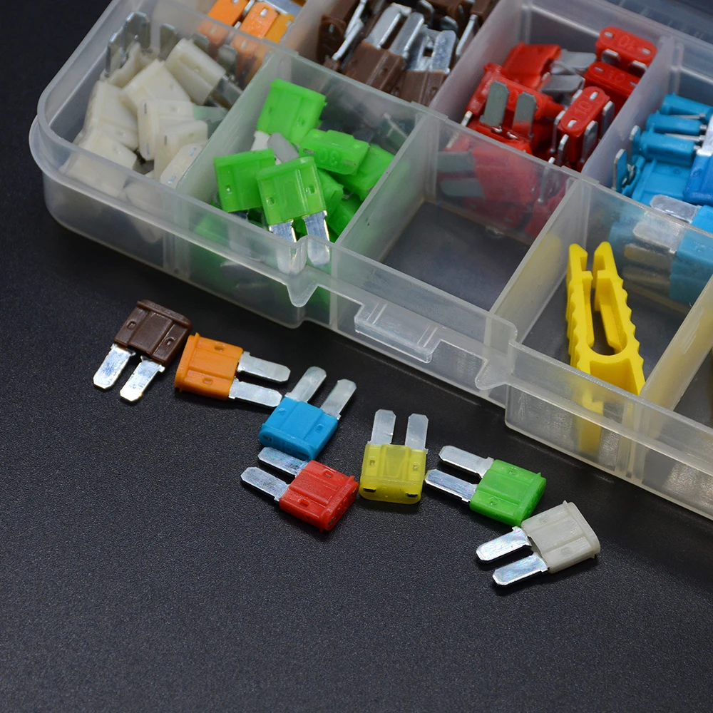 1SET 12V 24V 32V Universal Automobile Fuse Box with 140pcs Car MICRO 2 Inserts Blade Fuse