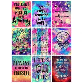 

5D diamond painting full drill inspirational words cross stitch mosaic diamond embroidered decoration Christmas gift CC906