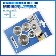 

6pcs/Set HSS Rotary Saw Blades Cutting Discs Mandrel Cutoff Cutter Metal Small Saw Blade Tools For Electric Grinder Accessories