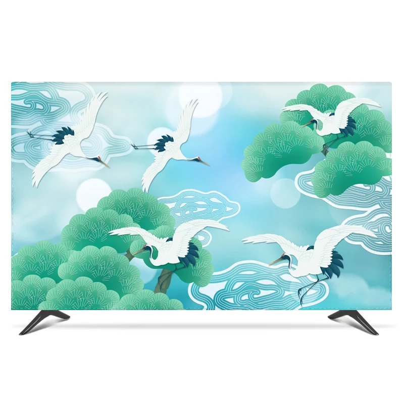 1"-80" 22 дюймов 75 дюймов экран lcd tv PC чехол декоративный капюшон занавеска пейзаж кран Луна перо водонепроницаемый серый зеленый синий