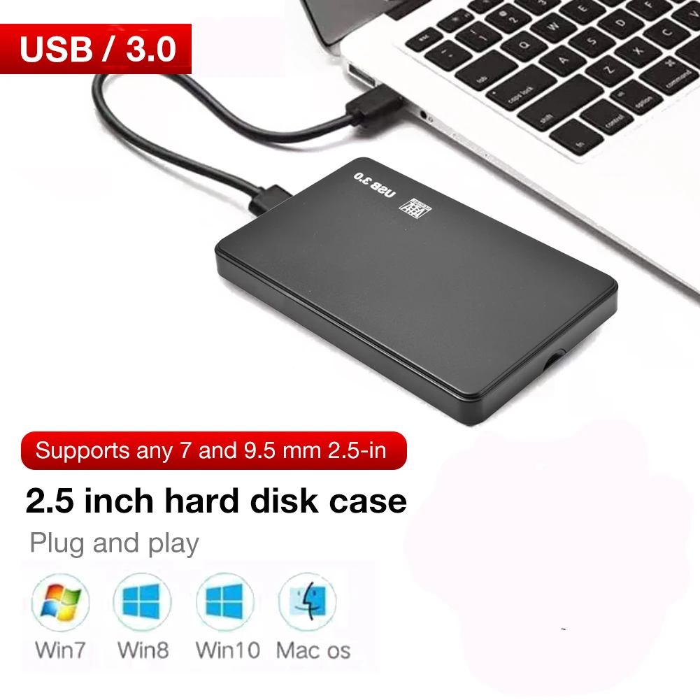 Чехол для 2 5-дюймового жесткого диска SATA к USB 5 адаптер портативный корпус SSD HDD