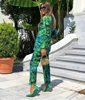 OMILKA Floral Printed Elegant 2 Piece Set Women Single Breasted Blazer and Long Pant Set 2022 Autumn Party Office Lady Outfits ► Photo 3/6