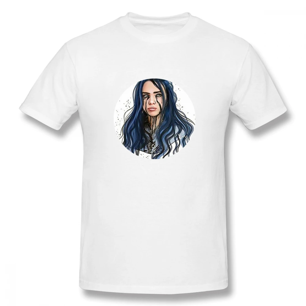 

2019 Men's Basic Short Sleeve T-Shirt 3D Print t shirt Hand Drawn Billie Elish Cotton Funny T-shirt homme Top Tees