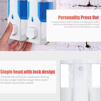 

Morden Soap Dispenser Wall Mount Shower Hotel ABS 350ml Shampoo Lotion Container Protective Equipment Bathroom Soap Pump