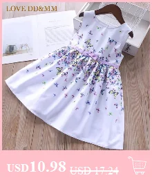 LOVE DD& MM/комплекты одежды для девочек г. Новая летняя одежда для девочек Футболка с дикими цветами+ трикотажная юбка с цветочным рисунком, костюм детская одежда