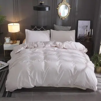 

40 models household items cotton and linen solid color home textile single / double three or four sets