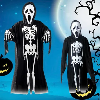 

Halloween Costume Skull Skeleton Demon Ghost Cosplay Costumes Adults Children & Kids Carnival Masquerade Dress Robes Scary Mask