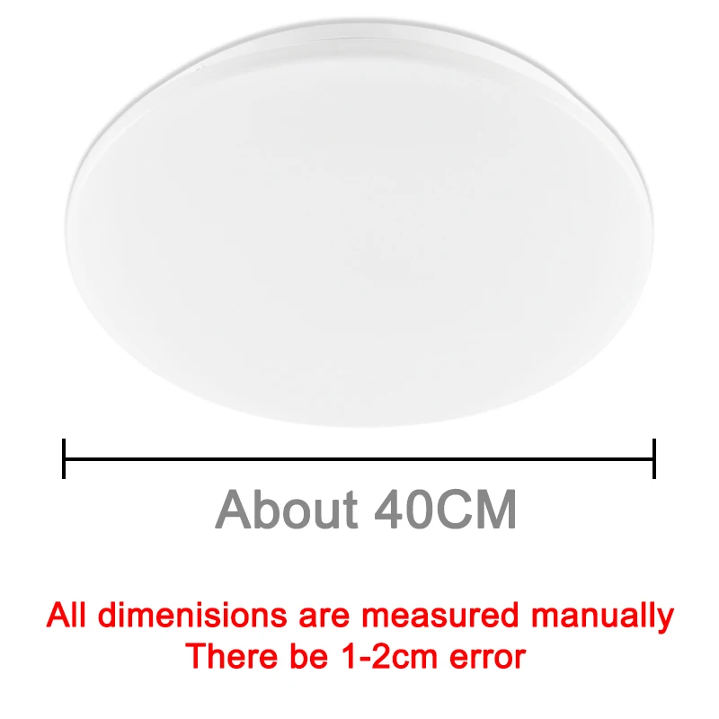 Ультра тонкий светодиодный потолочный светильник 48 Вт 36 Вт 24 Вт светильник современная лампа для гостиной, спальни, кухни поверхностное крепление с пультом дистанционного управления - Цвет корпуса: White Shell  40CM