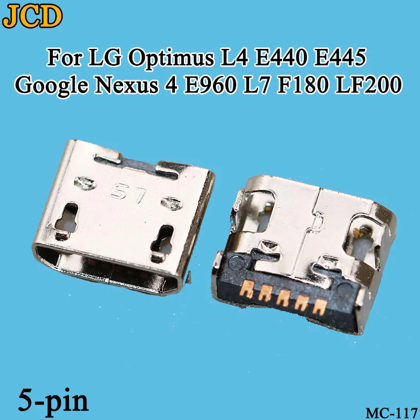 JCD 2 шт. для LG Optimus L4 E440 E445/для Google Nexus 4 E960 L7 F180 LF200 usb разъем зарядки