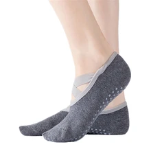 Женские носки для йоги с захватами дышащие нескользящие носки для Барре удобные мягкие хлопковые Топ для занятия танцами Пилатес носки для женщин
