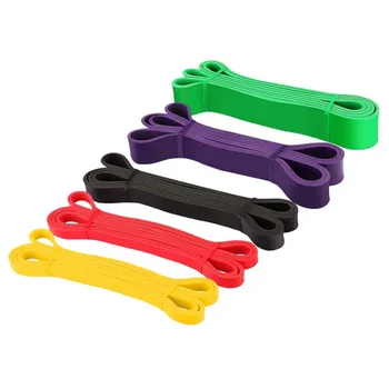

5PCS Gym Resistance Bands Pull-up Auxiliary Belt Set Elastic Band Body Muscle Exercise Gym Home Stretch Training Fitness Strap