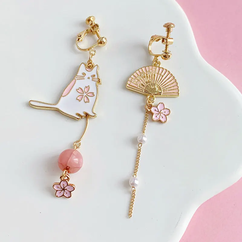 DoreenBeads, модные серьги, золотые, Белые и розовые, имитация жемчуга в японском стиле, подарок 70 мм x 30 мм, 1 пара