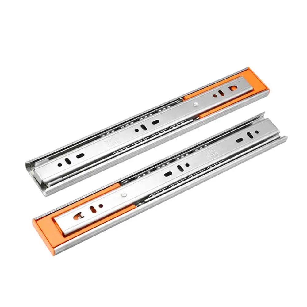 

Durable Drawer Slide Soft Close Tool Three Section Smooth With Damper Home Accessories Cabinet Buffer Stainless Steel Hardware