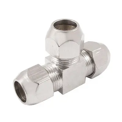 

10mm 2/5" Pneumatic Air Hose Tee Union Compression Fitting Coupling