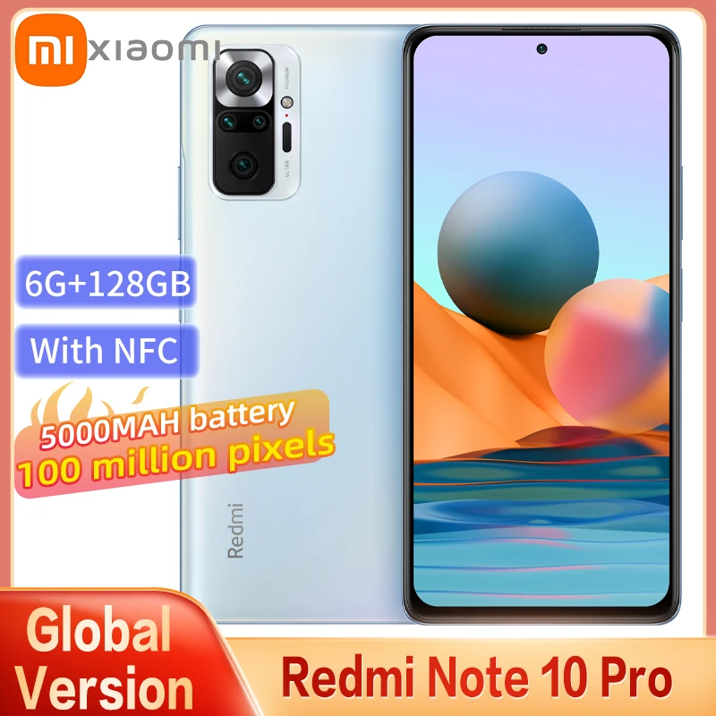 Смартфон Xiaomi Mi Redmi Note 10 Pro Snapdragon 732G камера 5020 МП аккумулятор 120 мАч экран AMOLED Гц с NFC |