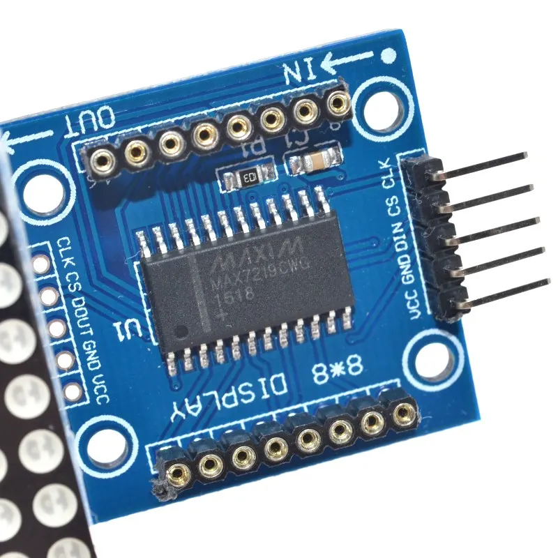 MAX7219 матричный модуль для микроконтроллера Arduino 4 в одном дисплее с 5P линией