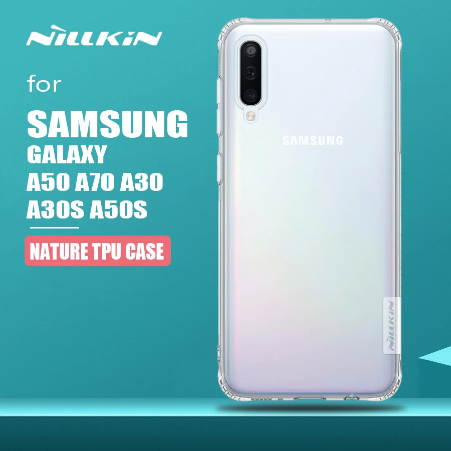 

for Samsung Galaxy A50 A30S A50S Case Nillkin TPU 0.6mm Ultra thin Silicone Clear Back Cover for Samsung A50 A70 A30 Phone Case