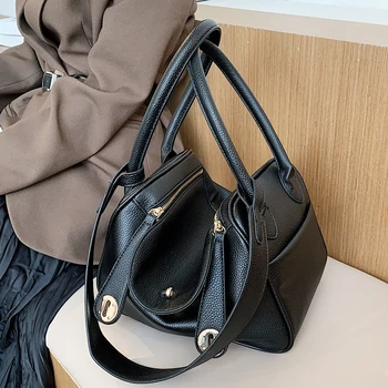

Soft PU Leather Tote Bag For Women 2020 Trend Shoulder Bag Crossbody Fashion Women's Small Handbags Winter Branded Designer