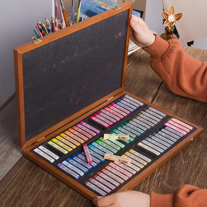 Soft Pastel Chalk Set Soft Pastel Painting Chalk Set Mungyo Gallery Soft Pastel Squares Wood Box Set of 72